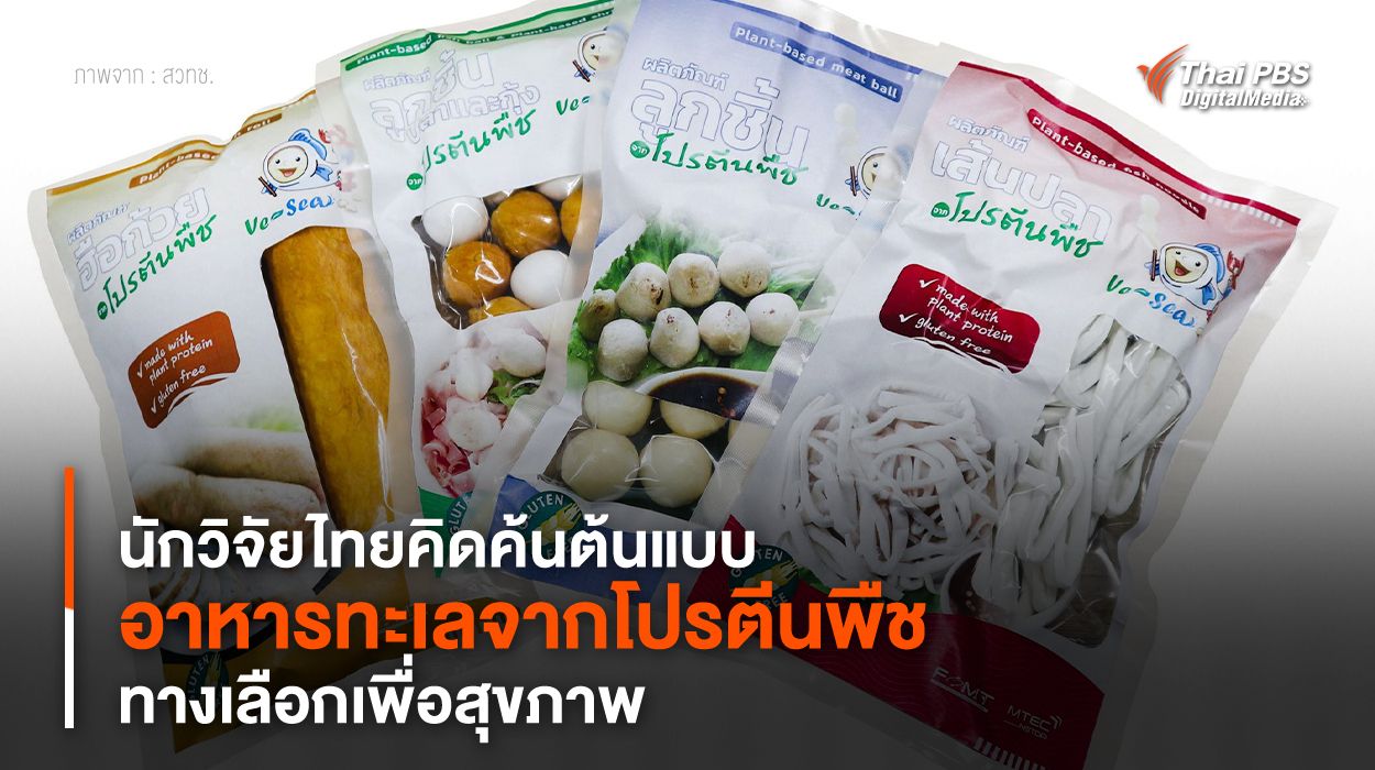 นักวิจัยไทยคิดค้นต้นแบบ “อาหารทะเลจากโปรตีนพืช” ทางเลือกเพื่อสุขภาพ ตอบโจทย์อาหารขาดแคลนในอนาคต