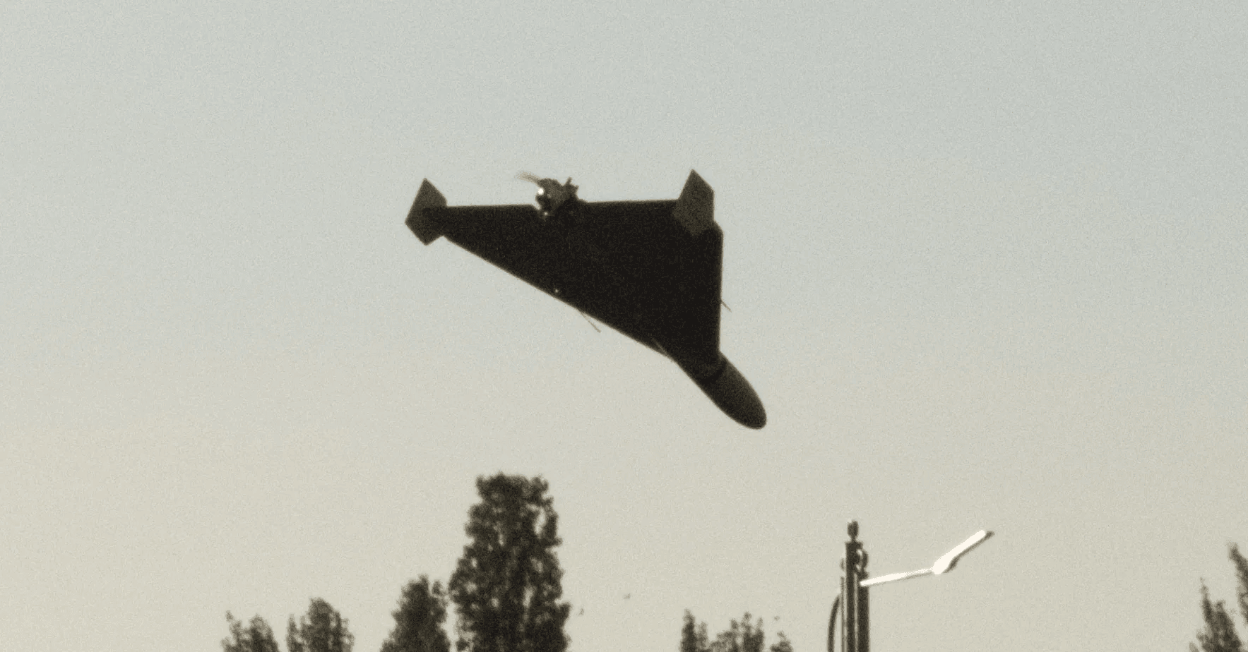 โดรนอิหร่านรุ่น Shahed-136 ที่มาภาพ AFP