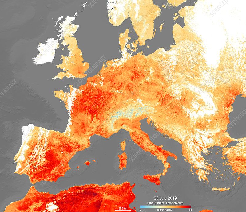 คลื่นความร้อน (Heatwave) ในยุโรป : ที่มาภาพ Sciencephoto