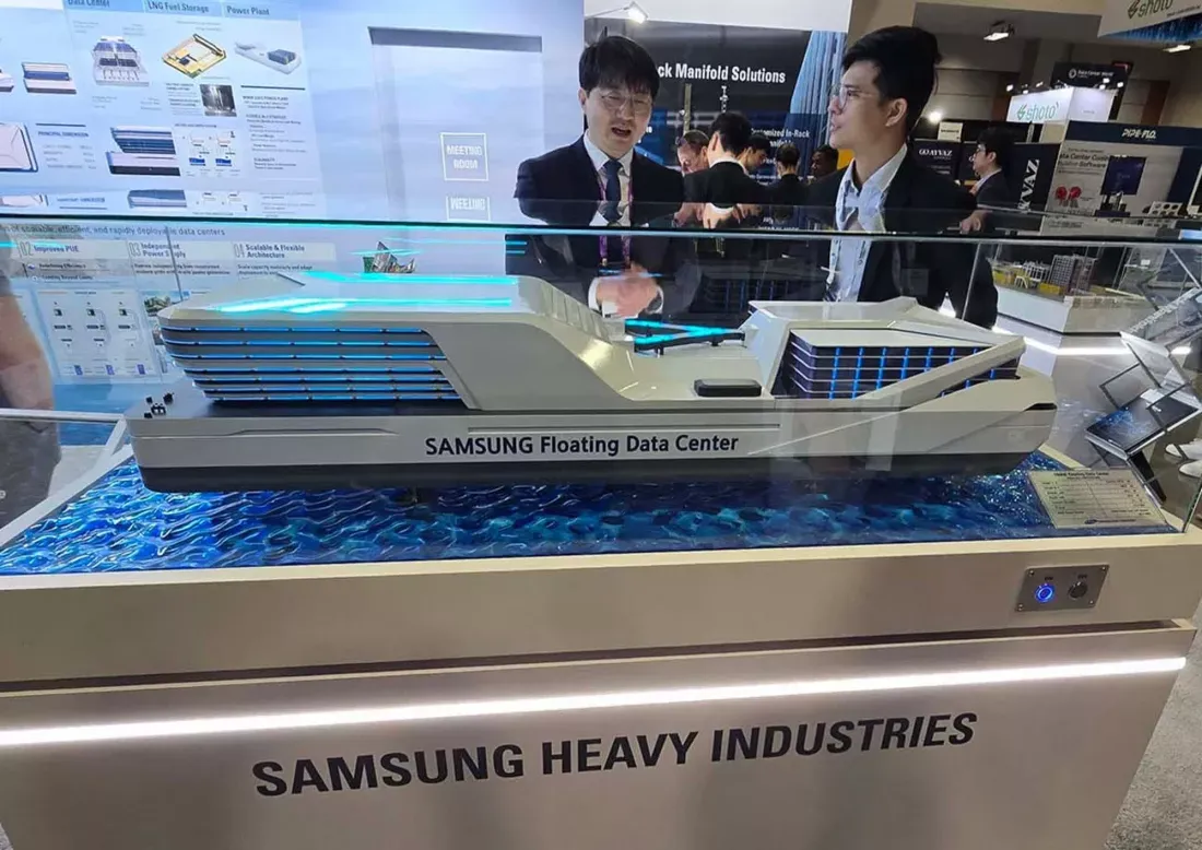 ภาพจำลองศูนย์ข้อมูลลอยน้ำ (Floating Data Centers: FDC) ภาพจาก techspot