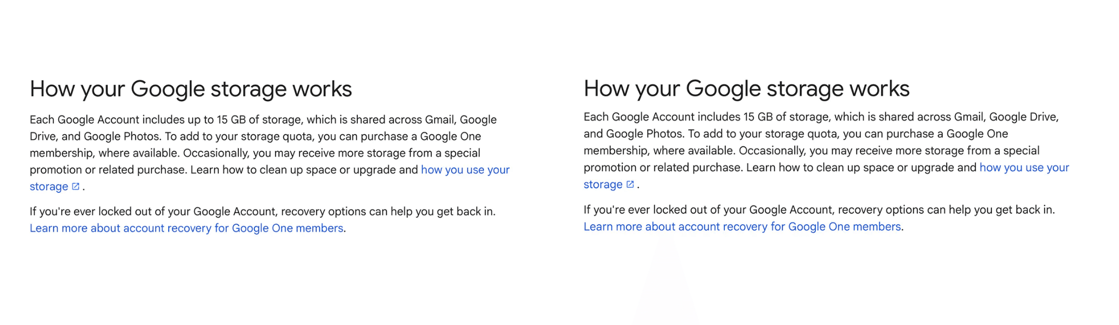 ข้อความในหน้า Google Support