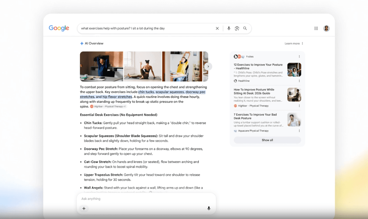 AI Overviews ของ Google จะอนุญาตให้ผู้ใช้ถามคำถามเพิ่มเติมในโหมด AI ได้