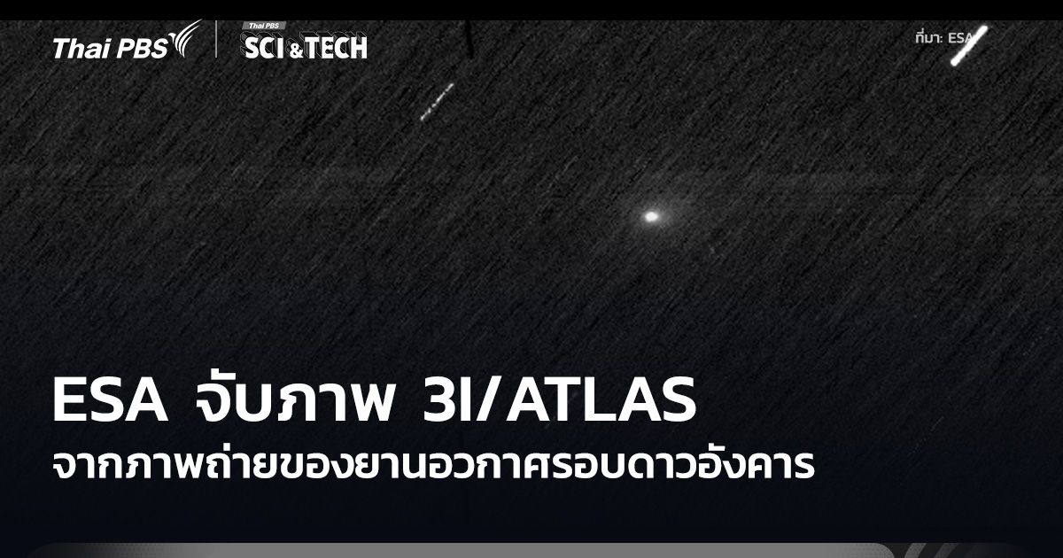 ยาน ExoMars และ Mars Express ได้ร่วมสำรวจเทหวัตถุจากห้วงอวกาศลึก 3I/ATLAS