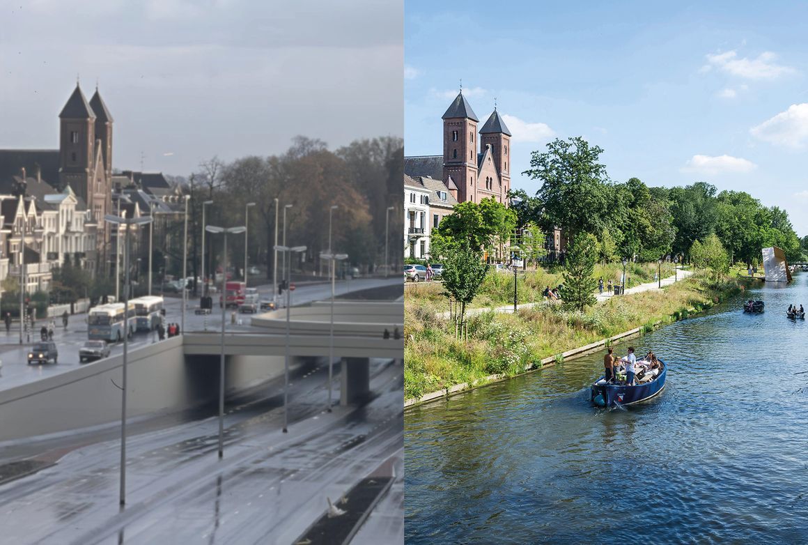 การรื้อทางหลวงในเมืองยูเทรกต์ ภาพจาก OKRA / Antoine Thevenet