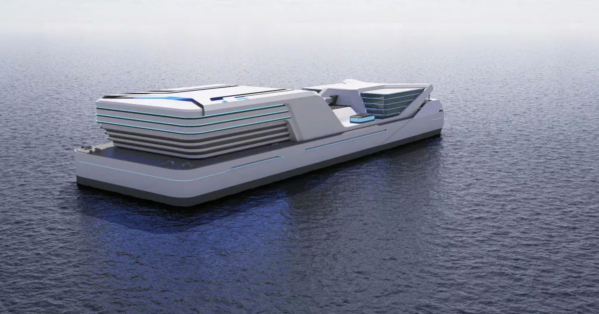 ภาพจำลองศูนย์ข้อมูลลอยน้ำ (Floating Data Centers: FDC) ภาพจาก techspot