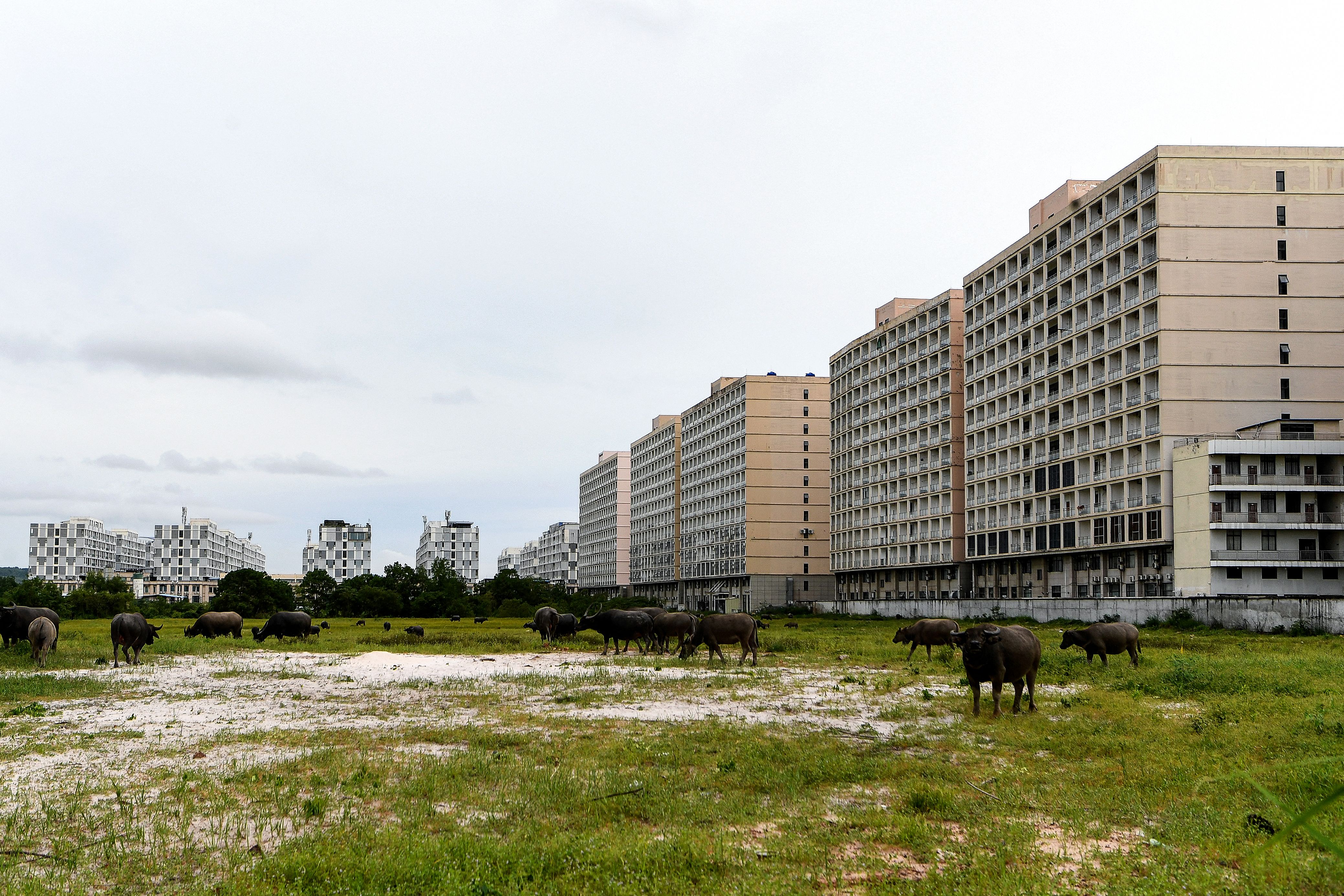 Empty buildings of Chinatown district in Sihanoukville, regarded as one of the world’s scam hub cities, pictured in 2022 (Photo: AFP)