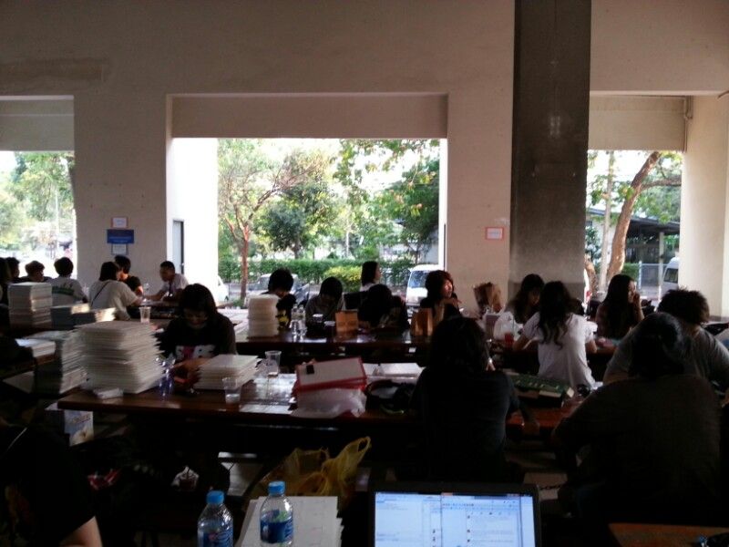 บรรยากาศการทำป้ายแปรอักษร โปรเจกต์ AYO GG ของเหล่าโซวอน