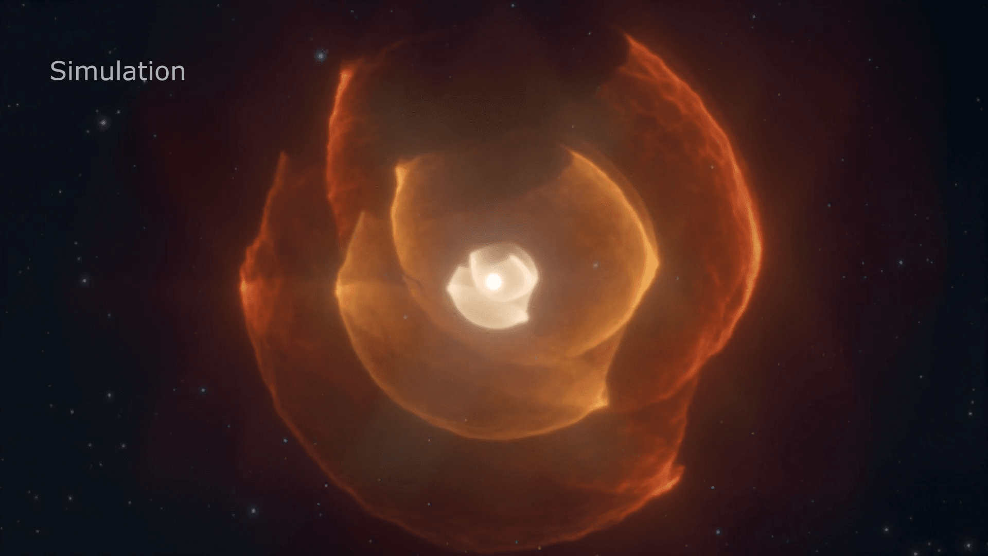 ภาพจำลองทางคอมพิวเตอร์ของเปลือกฝุ่นสี่ชั้นของ Apep ภาพจาก NASA