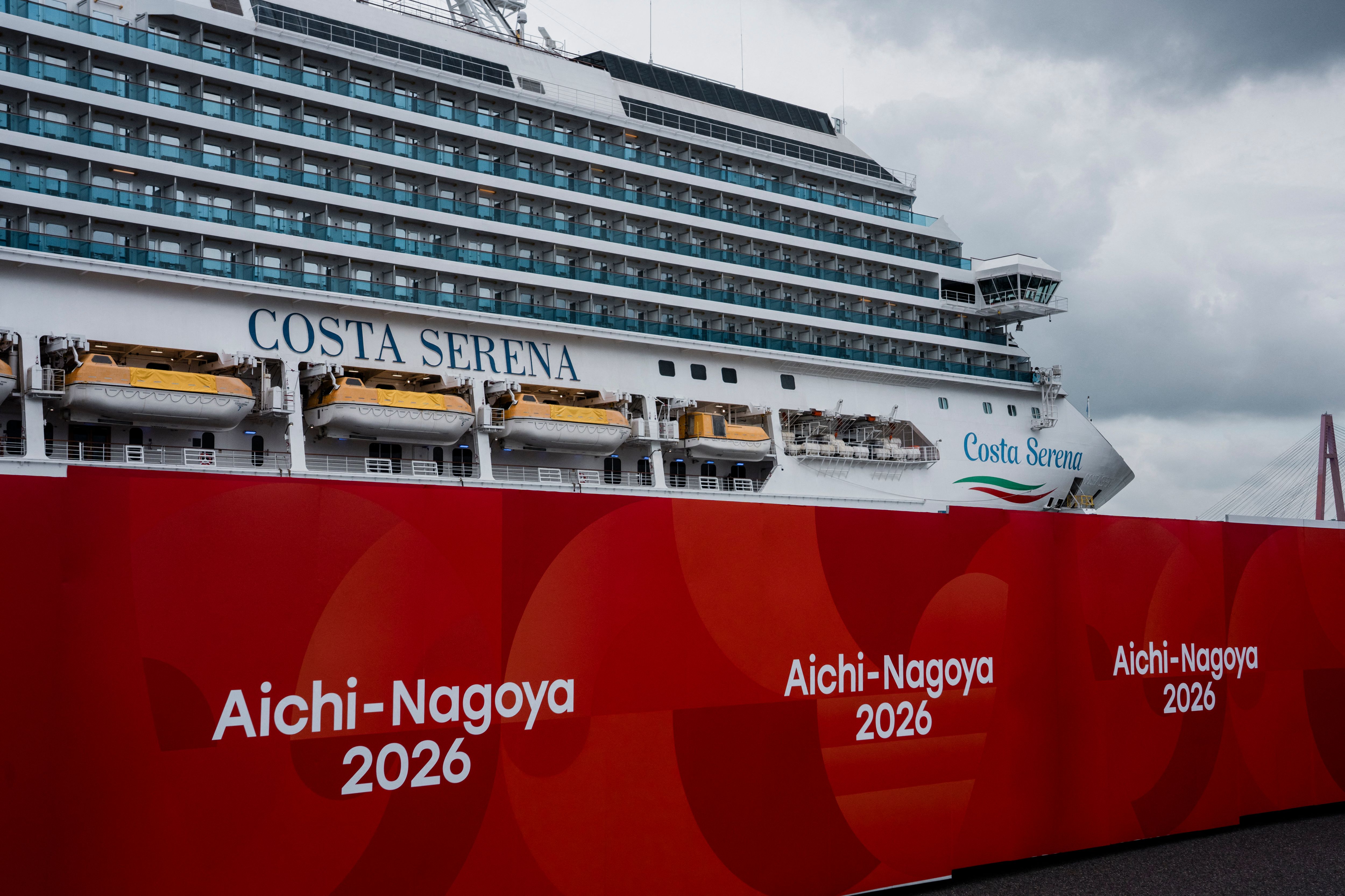 เรือสำราญ Costa Serena หมู่บ้านนักกีฬาลอยน้ำ (Photo by Fred Mery_AFP)