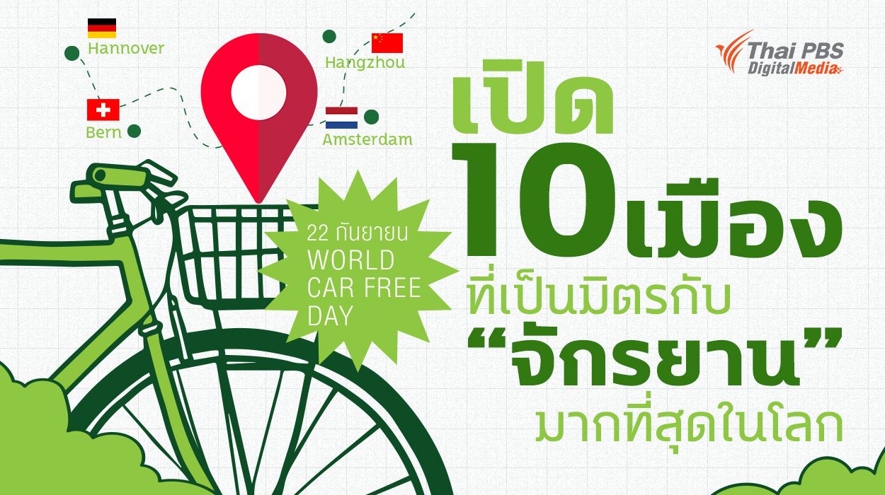 22 กันยายน วันคาร์ฟรีเดย์ เปิด 10 เมืองที่เป็นมิตรกับ “จักรยาน” มากที่สุดในโลก