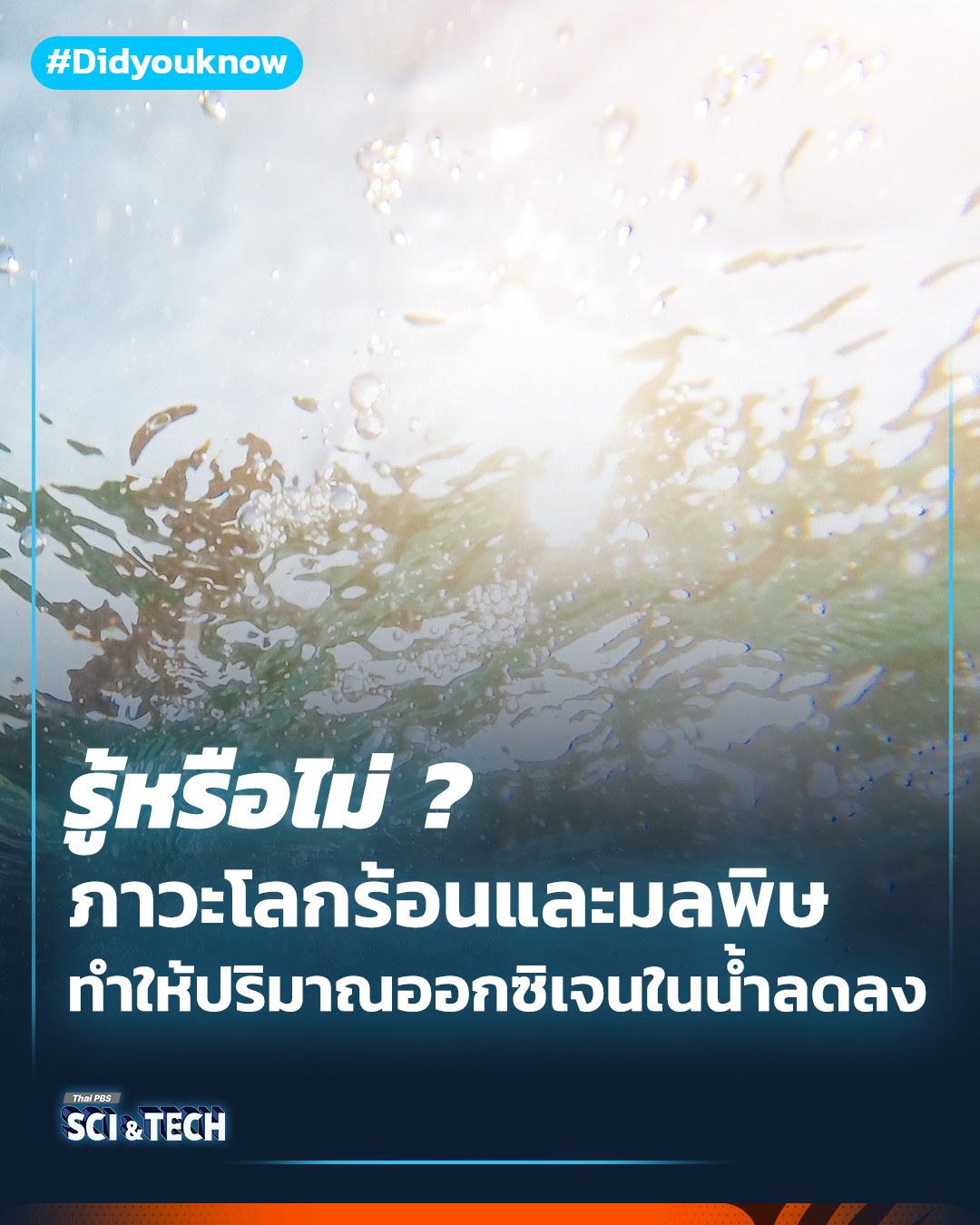 ภาวะโลกร้อนและมลพิษ ทำให้ปริมาณ “ออกซิเจน” ในน้ำลดลง