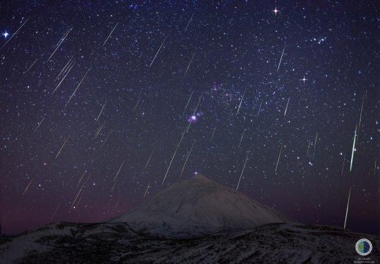 “ฝนดาวตกเจมินิดส์” (Geminids) ภาพจาก iac