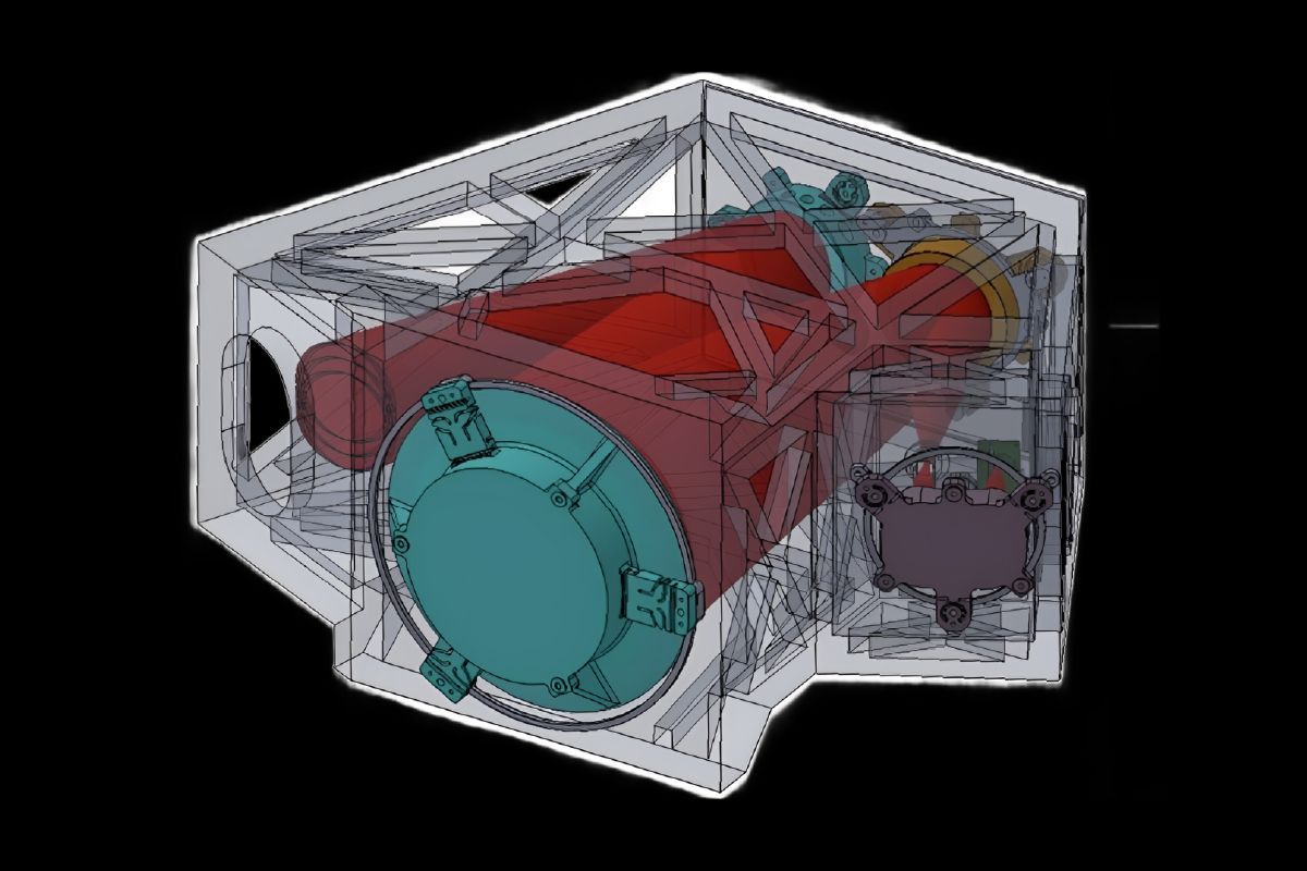 Hyperspectral Imaging Payload อุปกรณ์บันทึกภาพหลายช่วงความยาวคลื่น เป็นอุปกรณ์วิทยาศาสตร์หลักของดาวเทียม TSC-1 ภาพจาก NARIT