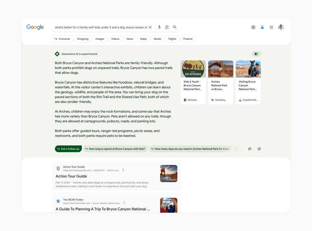 ส่วน AI Overviews บนหน้าเสิร์ชของ Google (ภาพจาก: Google)