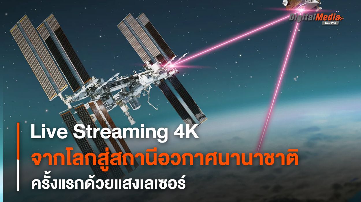 ครั้งแรก ! สตรีมถ่ายทอดสดระดับ 4K โดยตรงจากโลกไปยังสถานีอวกาศและกลับมายังโลก