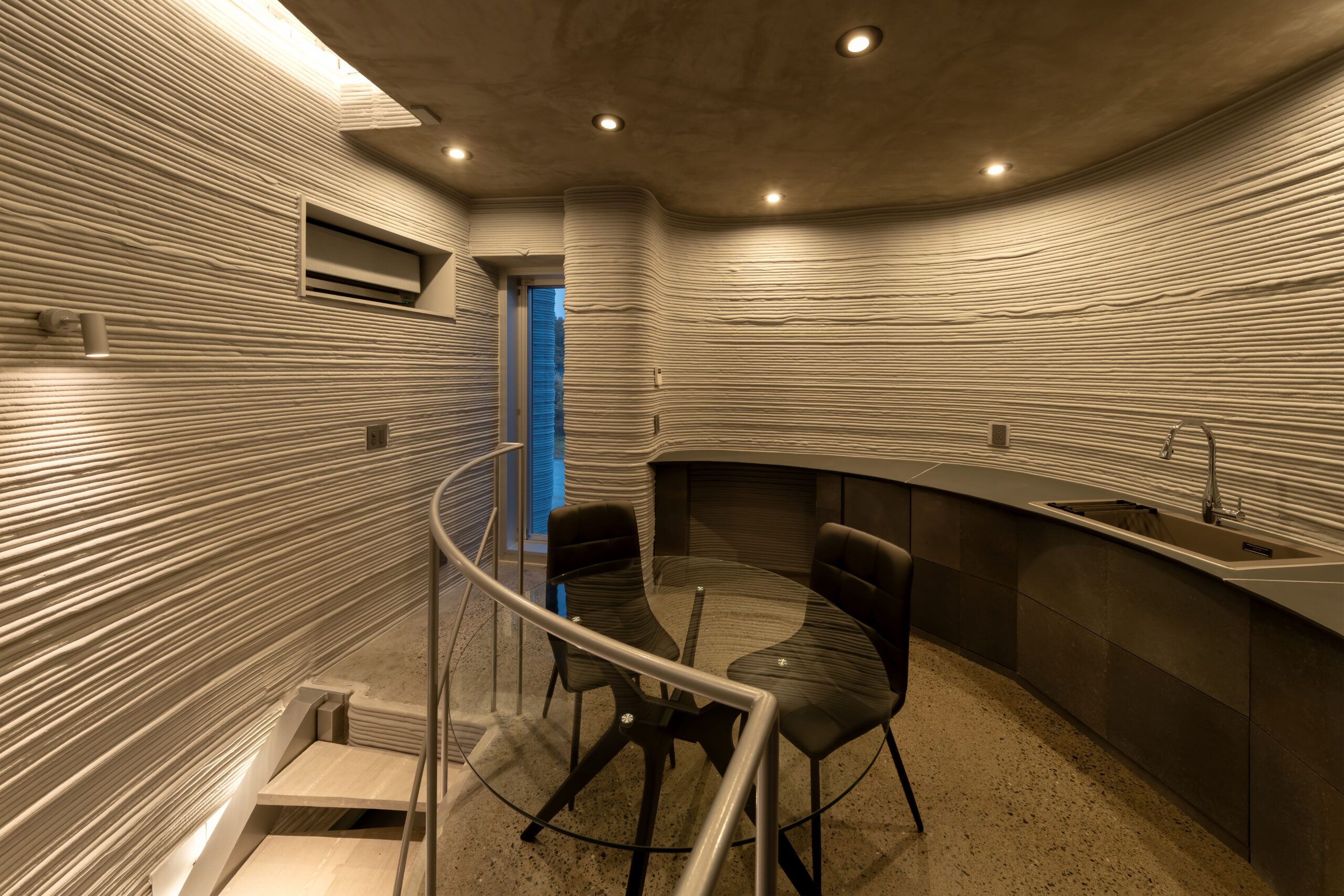 ห้องครัวที่อยู่ภายในบ้านพิมพ์ 3 มิติ