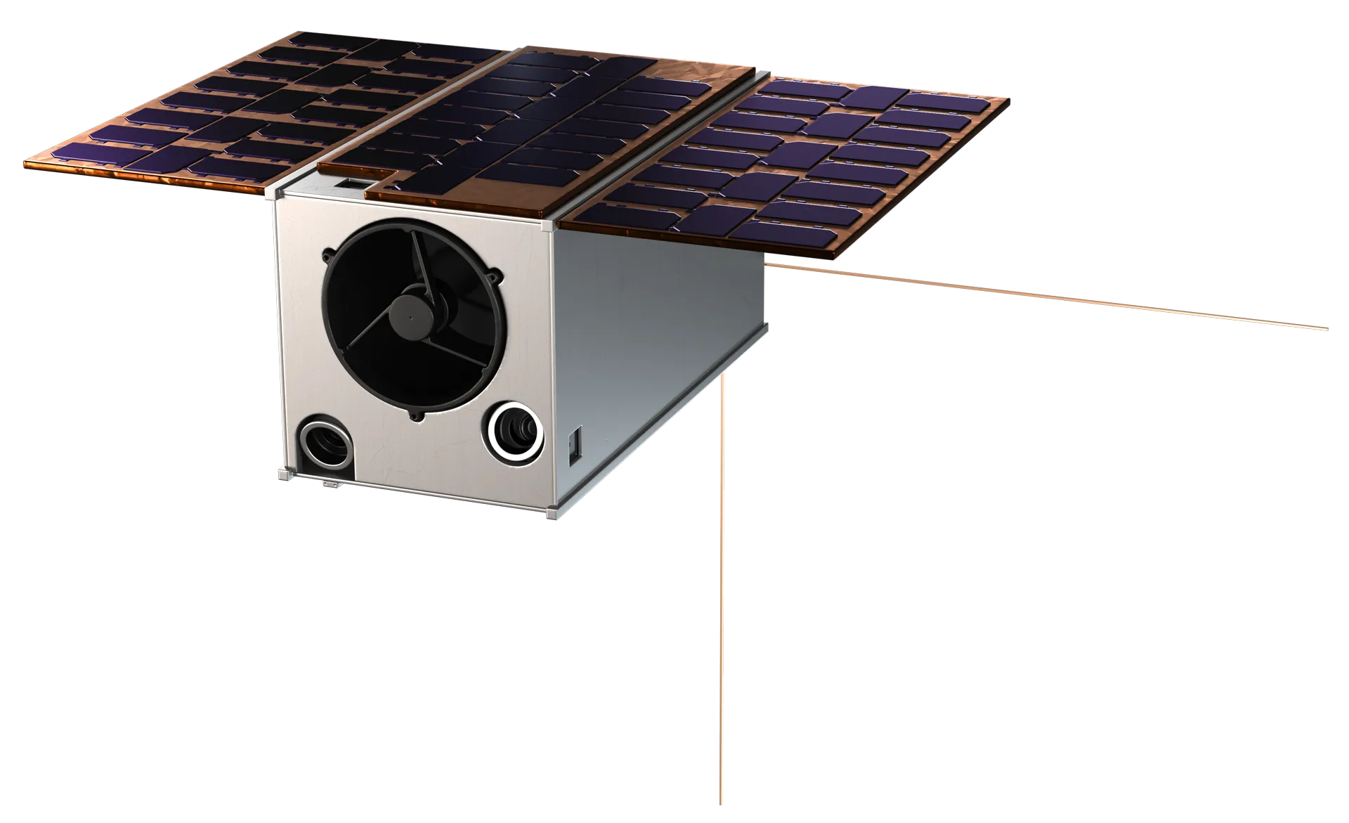 ภาพวาดของกล้องโทรทรรศน์อวกาศ Mauve ที่มีขนาดเท่ากับ CubeSat ภาพจาก Blue Skies Space