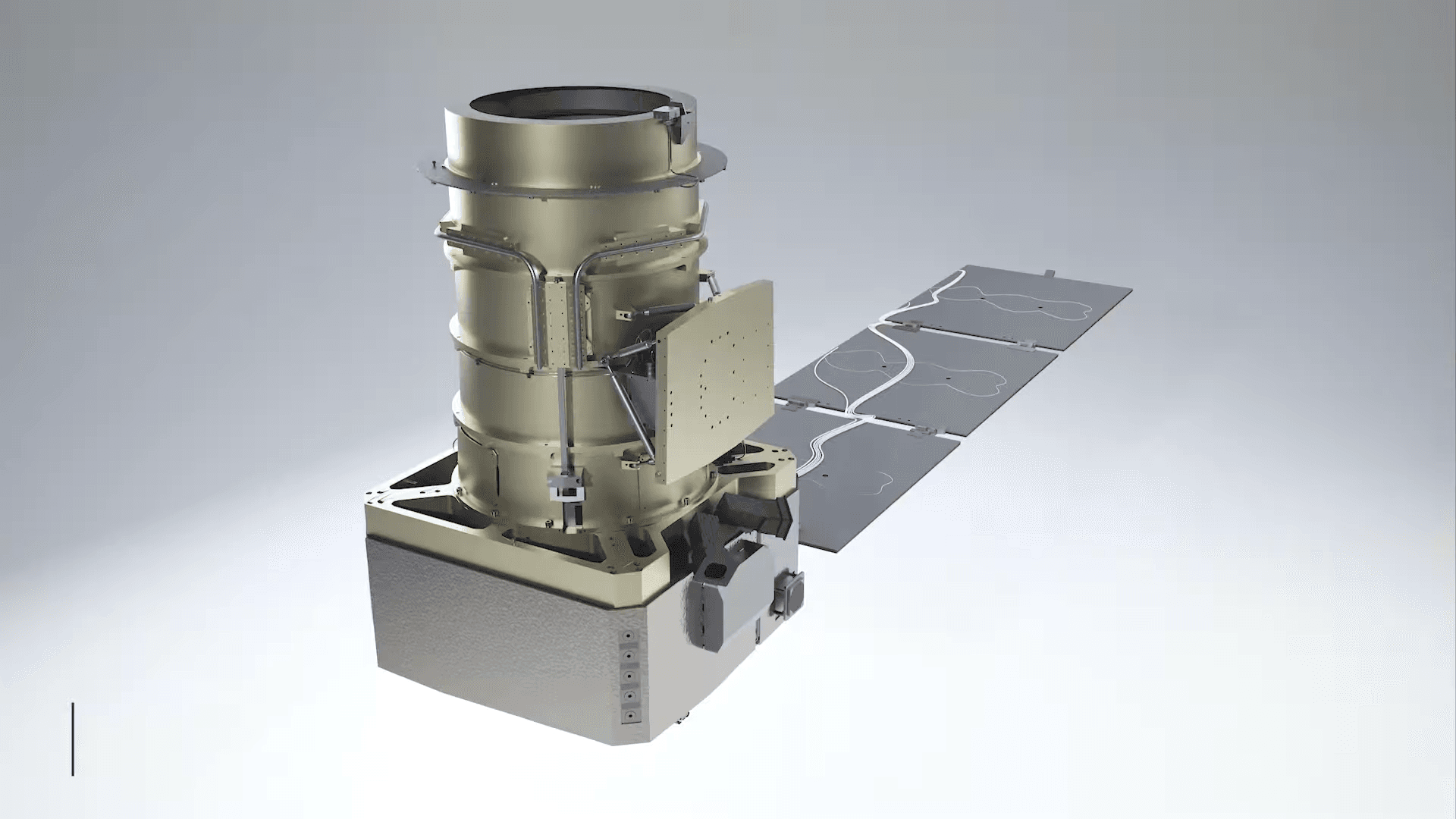 ภาพวาดองค์ประกอบของกล้องโทรทรรศน์อวกาศ Pandora โดยนับว่าเป็นกล้องโทรทรรศน์อวกาศที่มีขนาดเล็กมาก เมื่อเทียบกับกล้องโทรทรรศน์อวกาศอื่น ๆ ที่จะมีขนาดที่ใหญ่กว่านี้มาก ภาพจาก NASA