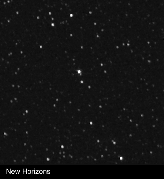การทำ Stellar Parallax ด้วยยาน New Horizons เมื่อปี 2020 โดยภาพนี้คือมุมมองของยาน New Horizons