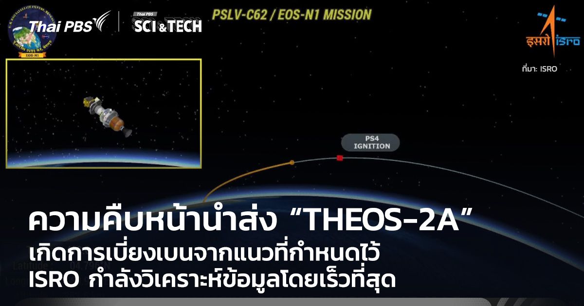 ความคืบหน้านำส่งดาวเทียม “THEOS-2A” จรวดเกิดการเบี่ยงเบนจากแนวที่กำหนดไว้ 