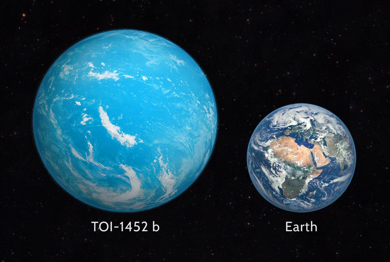 TOI-1452 b มีเส้นผ่านศูนย์กลางใหญ่กว่าโลก 1.672 เท่า