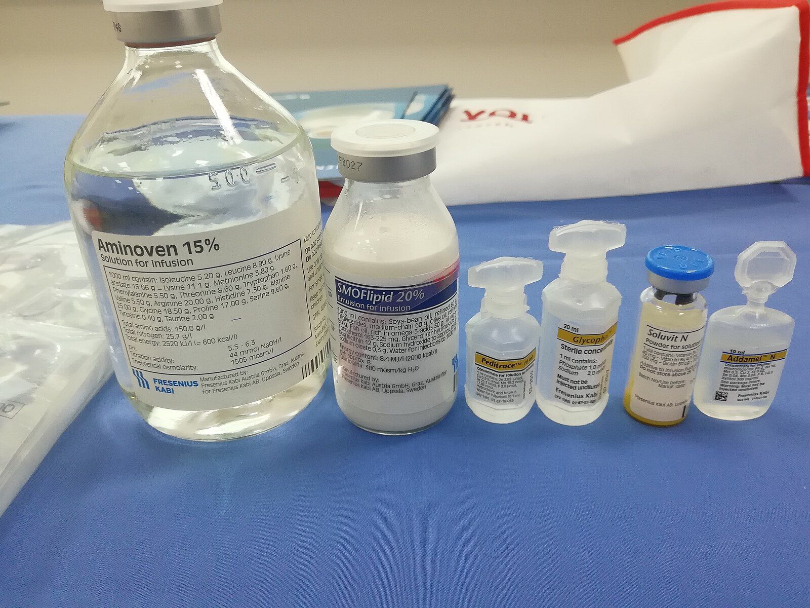 TPN ประกอบไปด้วยส่วนผสมต่าง ๆ ที่สามารถปรับแต่งได้ตามความเหมาะสมต่อผู้ป่วยแต่ละคน