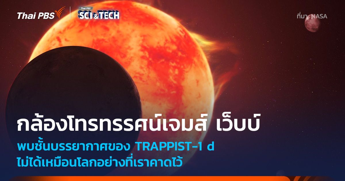 กล้องฯ เจมส์ เว็บบ์ ศึกษา TRAPPIST-1 d พบว่าไม่ได้มีชั้นบรรยากาศคล้ายโลกอย่างที่คาดไว้