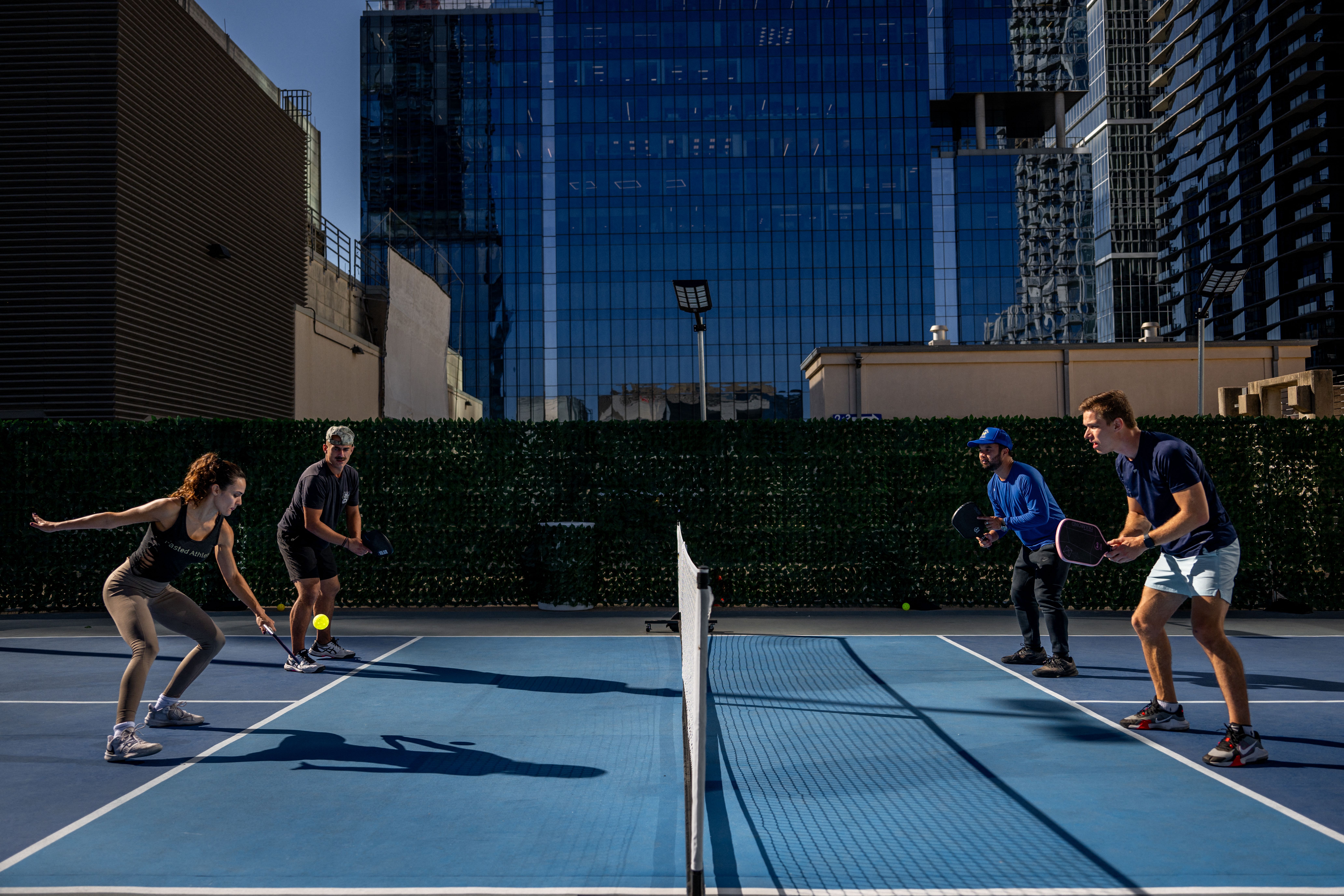 Pickleball เป็นกีฬาที่เติบโตเร็วที่สุดในอเมริกา (Photo by AFP)
