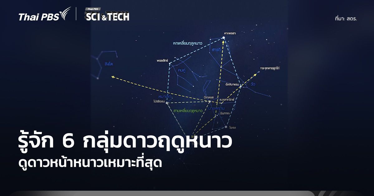 รู้จัก 6 กลุ่มดาวฤดูหนาว (The Winter Constellations) ดูดาวหน้าหนาวเหมาะที่สุด