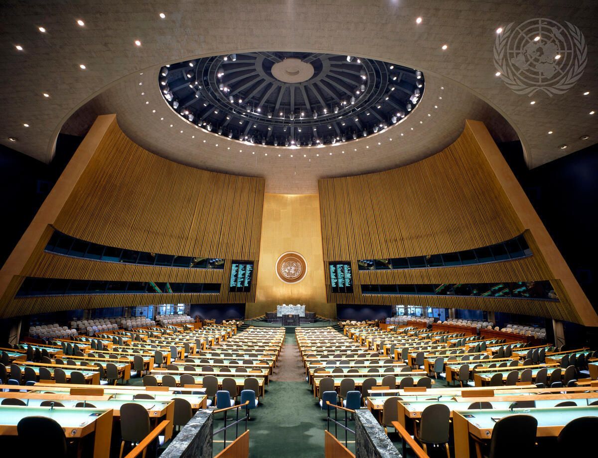 รูปภายในห้องประชุมสมัชชาใหญ่แห่งสหประชาชาติ (ภาพจาก: UN Photo/Milton Grant)