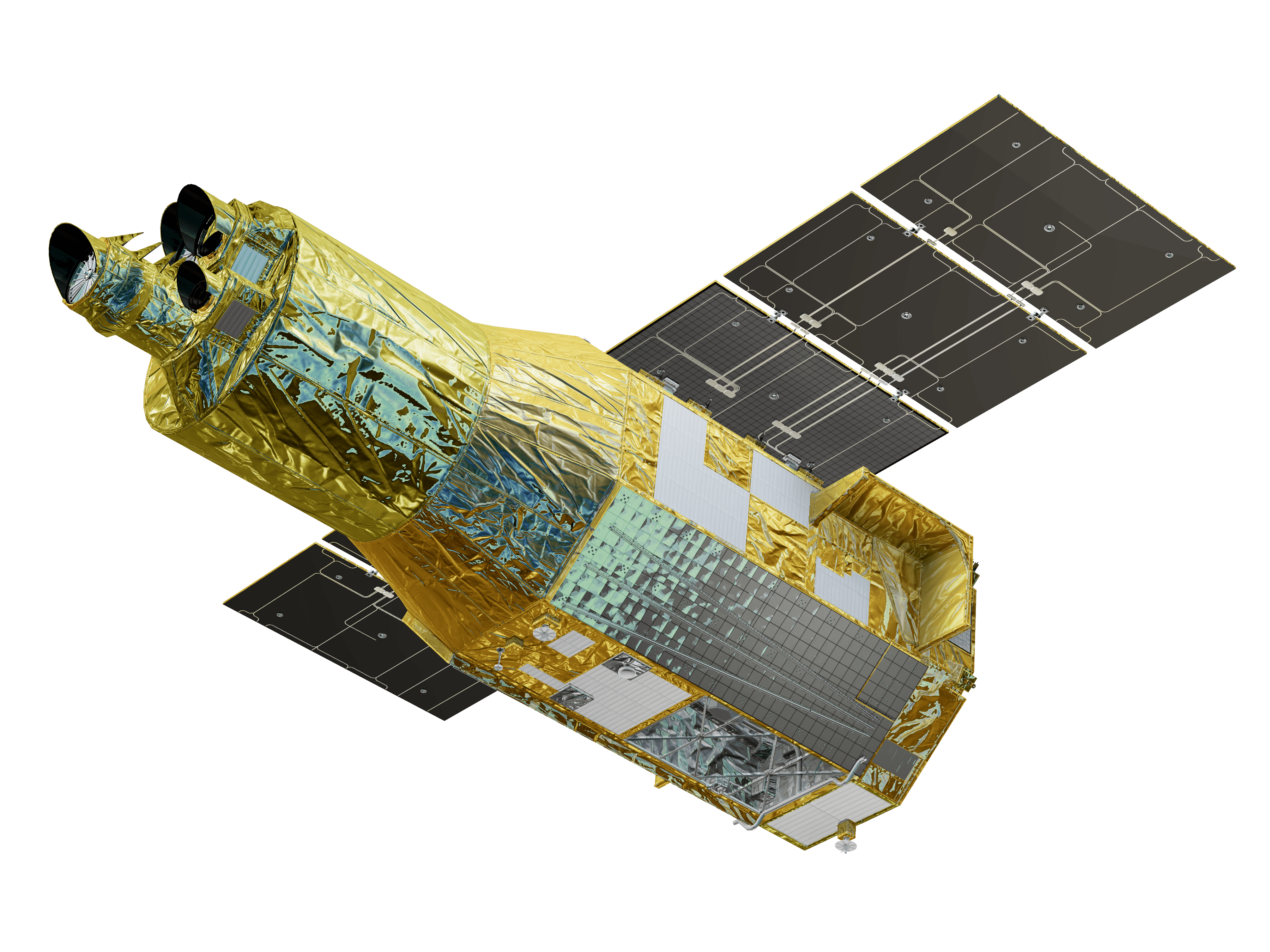 ภาพวาดของกล้องโทรทรรศน์อวกาศ XRISM ภาพจาก ESA