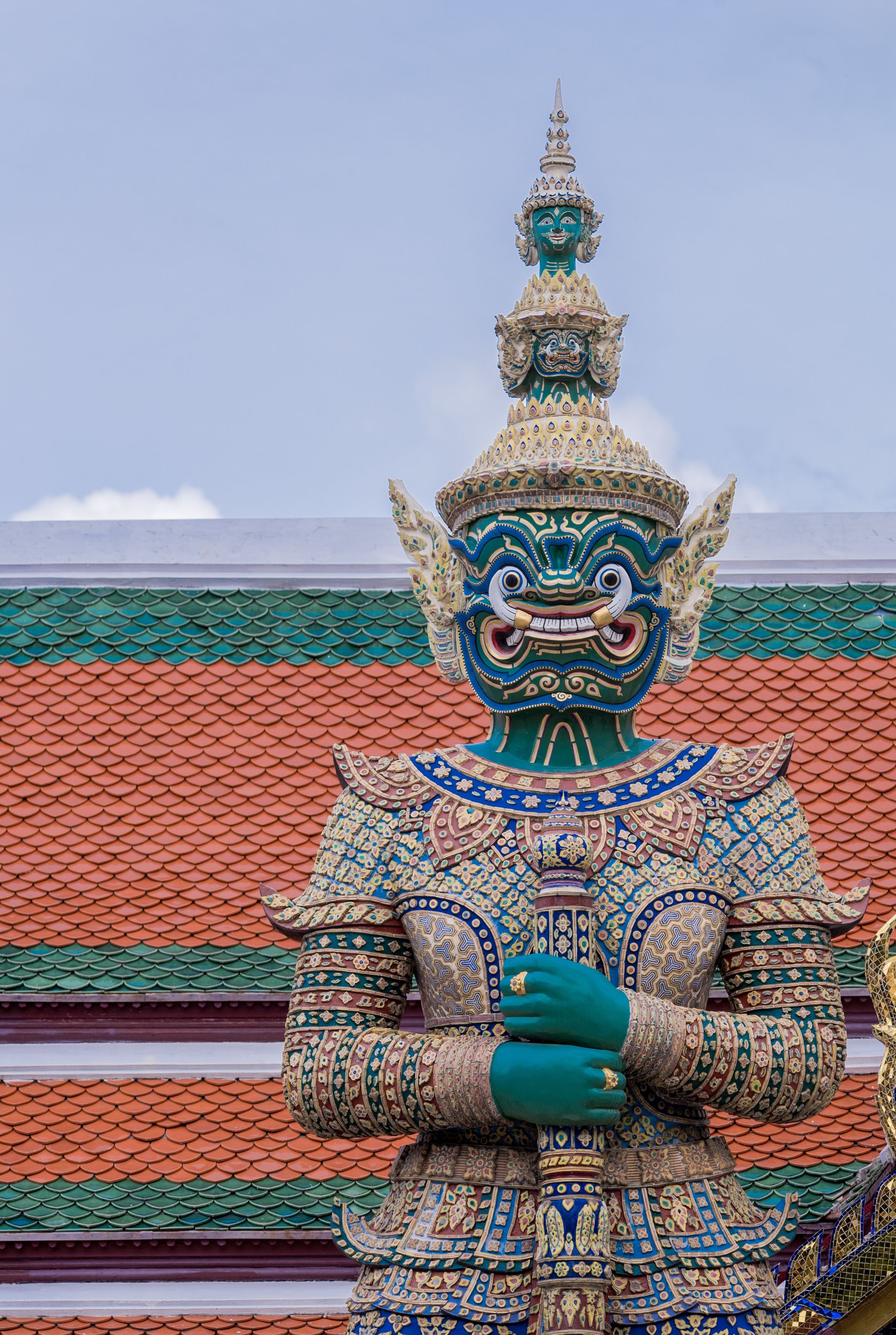 A yaksha figure, or giant from 'Ramakien' epic, in Wat Phra Kaew