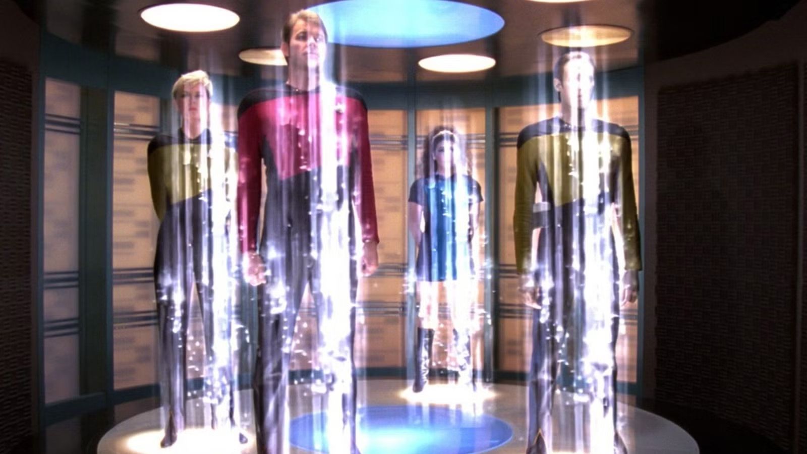 Cr. ภาพยนตร์ Star Trek ฉากการ Beam me up