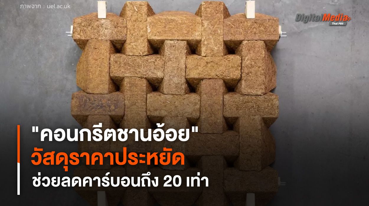 "คอนกรีตชานอ้อย" ผลิตจากวัสดุราคาประหยัด ช่วยลดคาร์บอนถึง 20 เท่า