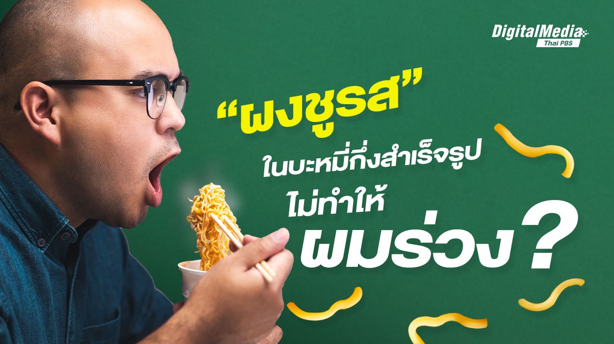 “ผงชูรส” โซเดียมในบะหมี่กึ่งสำเร็จรูป กินเยอะไม่ดีต่อสุขภาพ แต่ไม่ทำให้ “ผมร่วง”