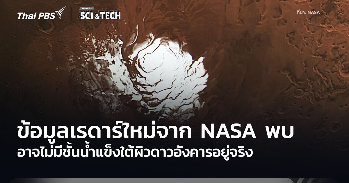 ข้อมูลเรดาร์ใหม่จาก MRO พบใต้ผิว “ดาวอังคาร” อาจจะไม่มีน้ำอยู่จริง