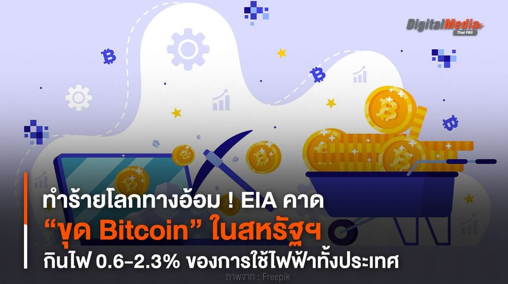 ทำร้ายโลกทางอ้อม ! “ขุด Bitcoin” ในสหรัฐฯ กินไฟ 0.6-2.3% ใช้ไฟทั้งประเทศ