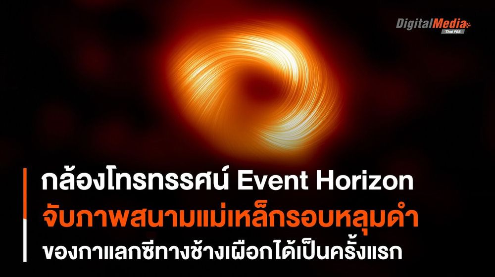 กล้องฯ Event Horizon เผยภาพสนามแม่เหล็กรอบหลุมดำใจกลางทางช้างเผือก