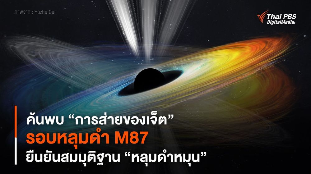 ค้นพบ “การส่ายของเจ็ต” รอบหลุมดำ M87 ยืนยันสมมุติฐาน “หลุมดำหมุน”