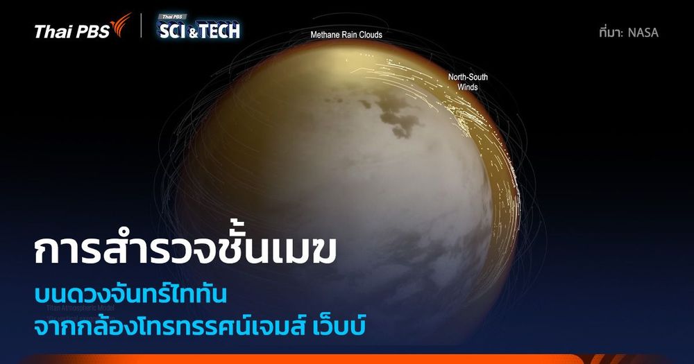 ครั้งแรก! สำรวจชั้นเมฆบนดวงจันทร์ไททันผ่านกล้องฯ เจมส์ เว็บบ์