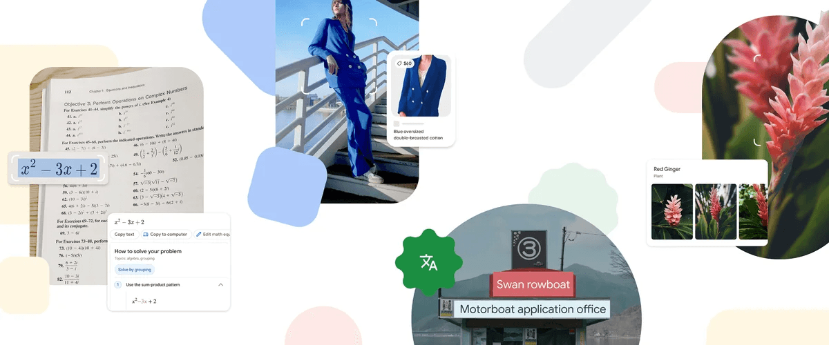 ฟีเชอร์ต่าง ๆ ของ Google Lens ในปัจจุบัน (ภาพจาก: Google)