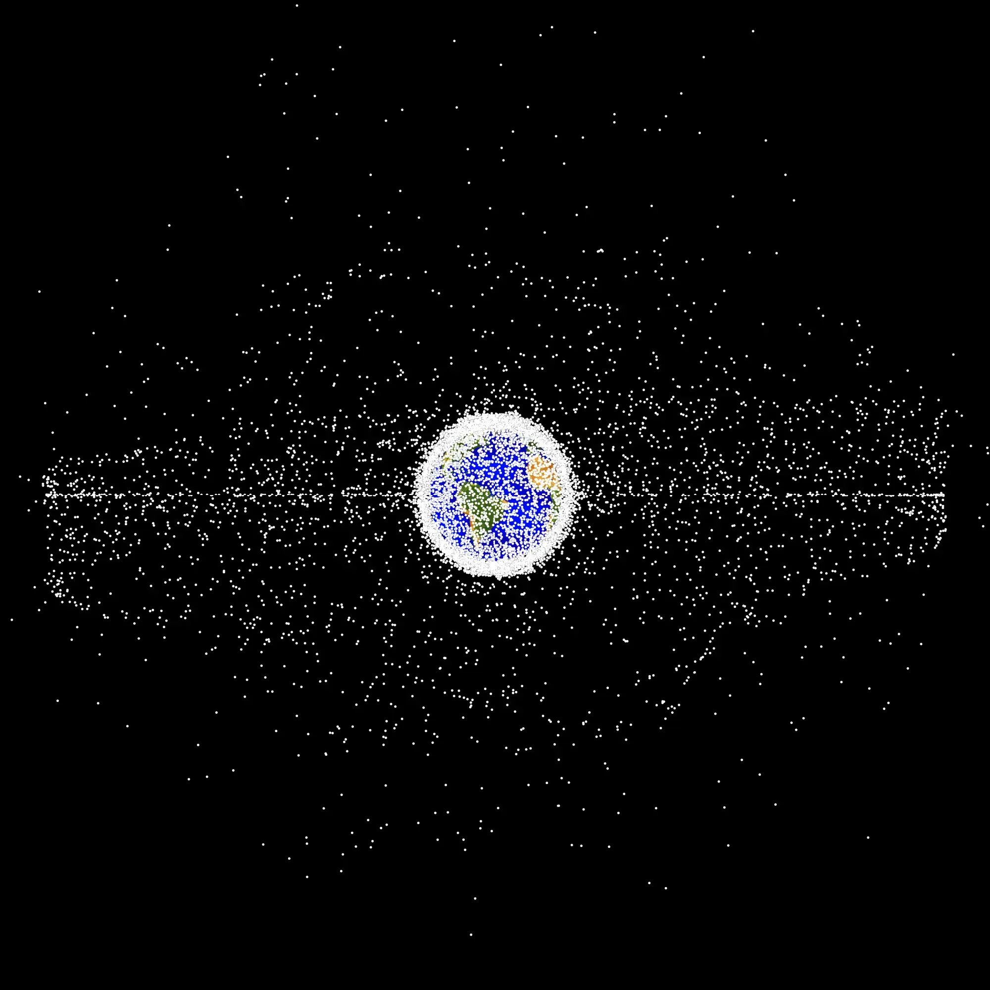 ขยะอวกาศ ภาพจาก NASA