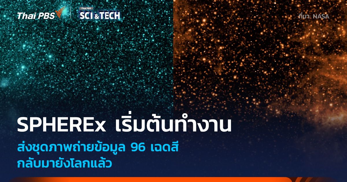 กล้องฯ SPHEREx เริ่มต้นส่งข้อมูลแผนที่จักรวาลกลับโลกแล้ว