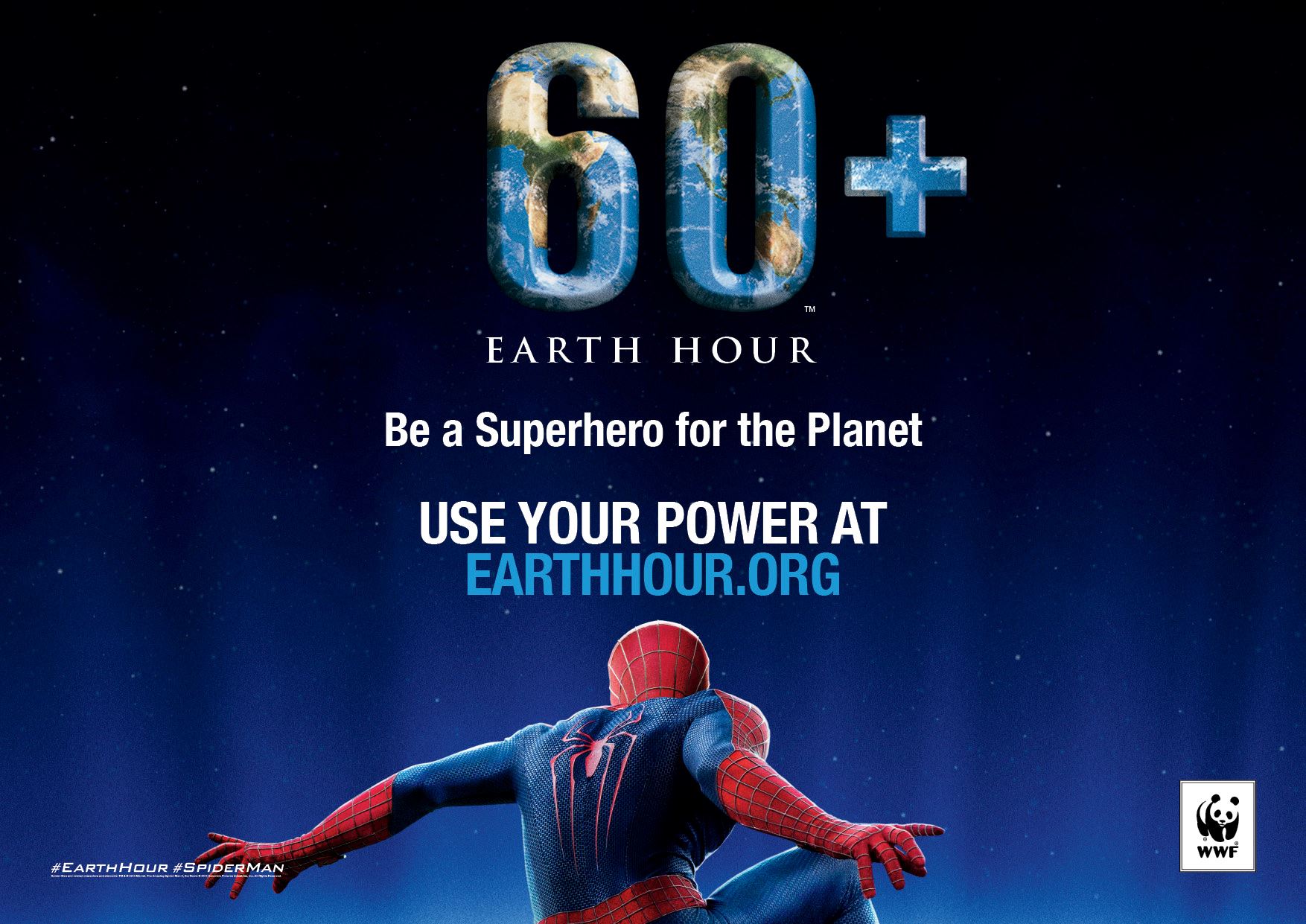 แคมเปญ Earth Hour 2014 ที่มี Spider-Man เป็น Global Ambassador (ภาพ: WWF)
