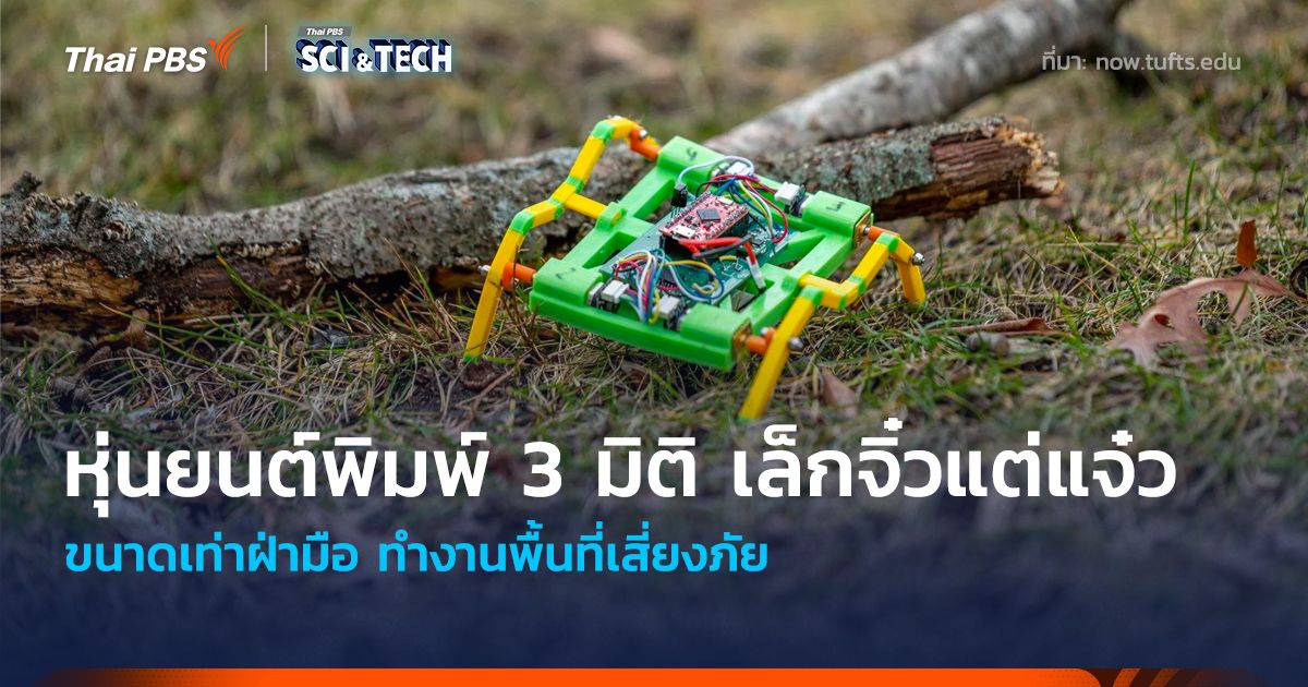 หุ่นยนต์จิ๋วแต่แจ๋ว พิมพ์ 3 มิติ ขนาดเท่าฝ่ามือ ช่วยทำงานพื้นที่เสี่ยงภัย