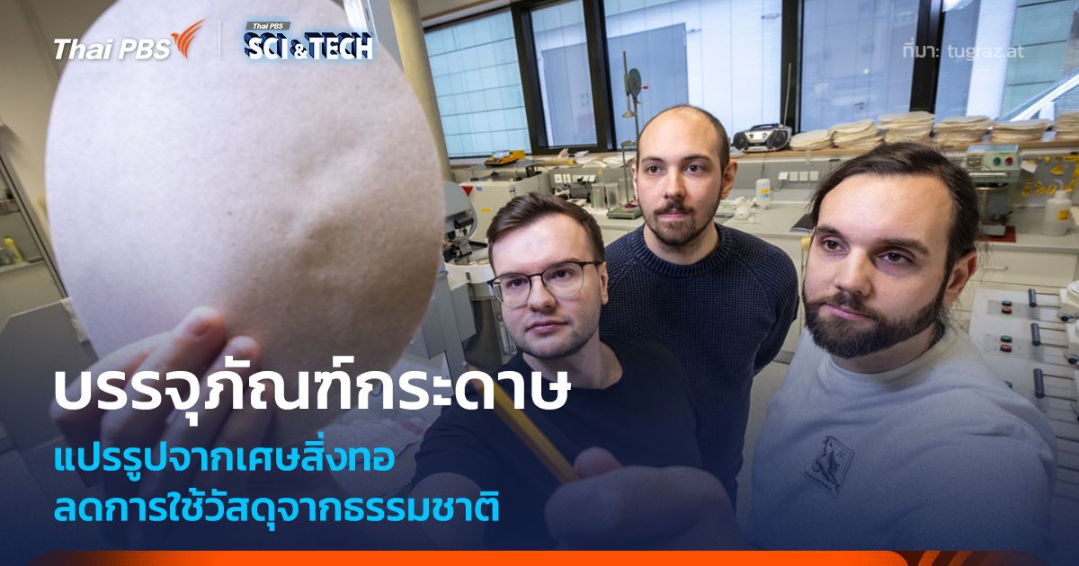 กระดาษจากเศษสิ่งทอ แปรรูปเป็นบรรจุภัณฑ์กระดาษ ลดการใช้วัสดุจากธรรมชาติ